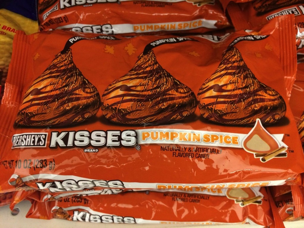 Hershey kisses with pumpkin spice