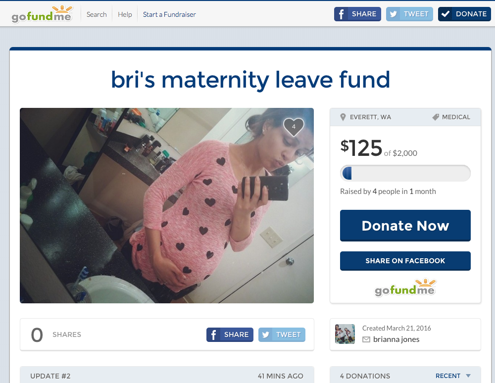 Brianna Jones' maternity leave fund raiser